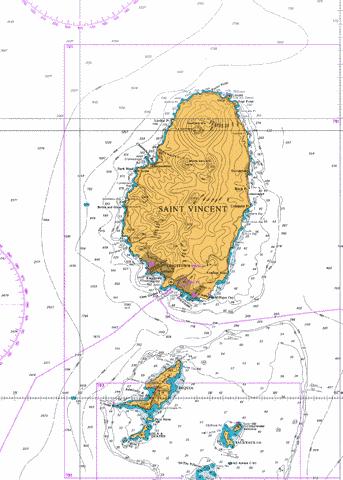 Saint Vincent to Bequia Marine Chart - Nautical Charts App