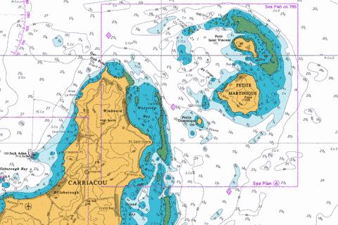 A  Watering Bay and Approaches Marine Chart - Nautical Charts App