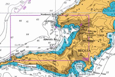 A  Admiralty Bay Marine Chart - Nautical Charts App