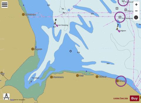 Approaches to The Wash Marine Chart - Nautical Charts App