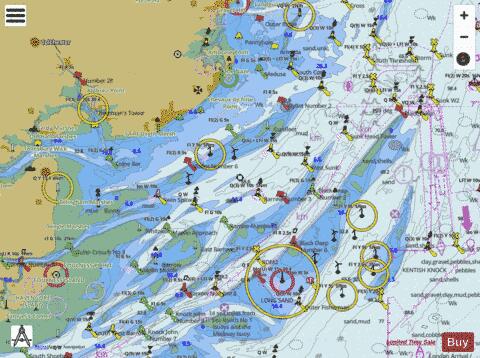 England - East Coast - Thames Estuary - Northern Part Marine Chart - Nautical Charts App