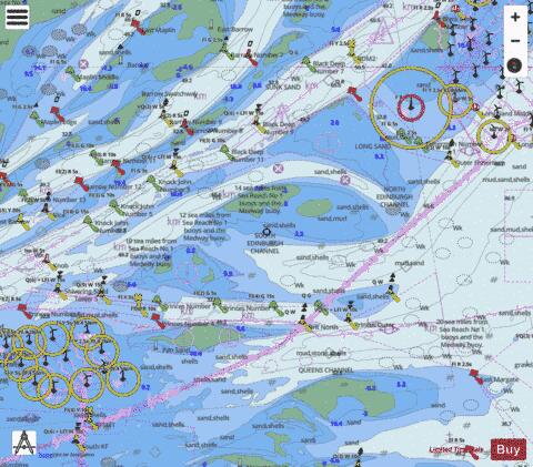 England - East Coast - Thames Estuary - Fisherman's Gat to Princes Channel Marine Chart - Nautical Charts App
