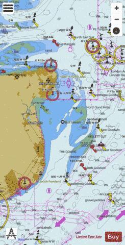 England - South East Coast - Dover to North Foreland Marine Chart - Nautical Charts App
