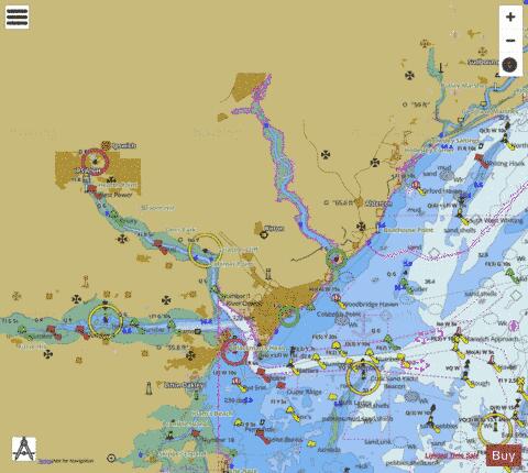 Approaches to Felixstowe, Harwich and Ipswich with the Rivers Stour, Orwell and Deben Marine Chart - Nautical Charts App