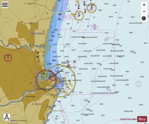 Approaches to Aberdeen Marine Chart - Nautical Charts App