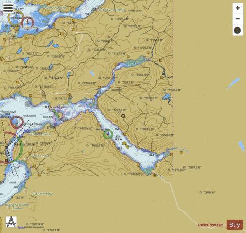 Scotland - West Coast - Loch Duich and Loch Long Marine Chart - Nautical Charts App