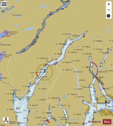 Scotland - West Coast - Upper Loch Fyne Marine Chart - Nautical Charts App