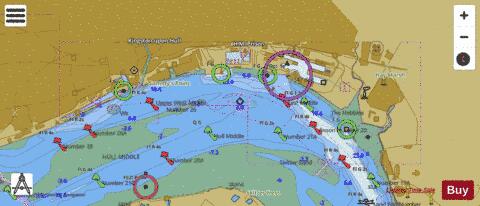 England - East Coast - River Humber - Hull Docks Marine Chart - Nautical Charts App