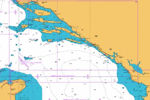 Bar to Split including Otok Palagruza Marine Chart - Nautical Charts App