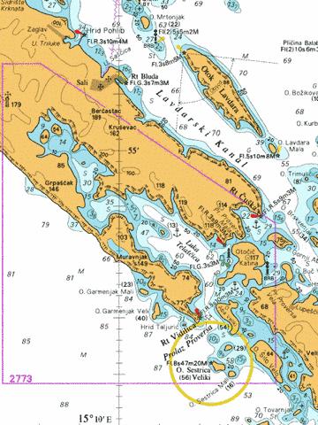 C  Luka Telascica Marine Chart - Nautical Charts App
