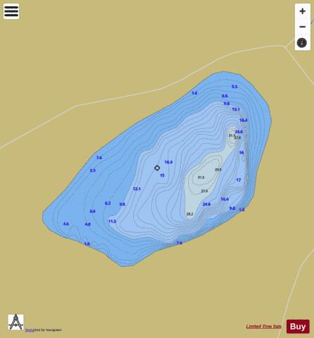 Over Water depth contour Map - i-Boating App