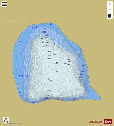 Lake Llygad Rheidol depth contour Map - i-Boating App