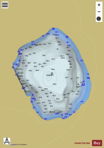 Big Arenig Lake depth contour Map - i-Boating App