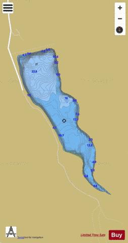 Glenasmole Reservoirs depth contour Map - i-Boating App