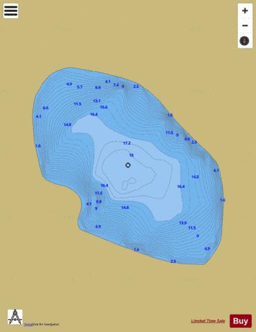 Oura (Lough) depth contour Map - i-Boating App