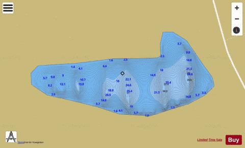 Fin Lough depth contour Map - i-Boating App