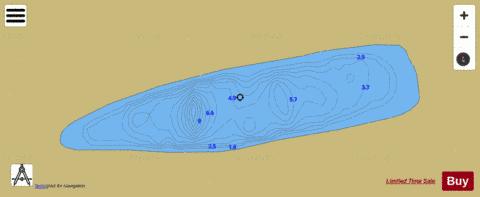 Treanamarly Lough depth contour Map - i-Boating App