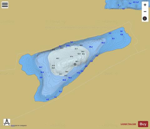 Cavetown Lough depth contour Map - i-Boating App