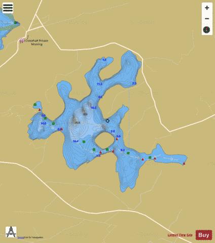 Eidin ( Lough ) depth contour Map - i-Boating App