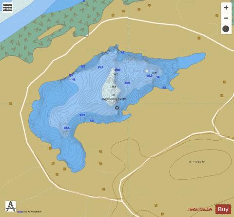 Aughrusbeg Lough depth contour Map - i-Boating App