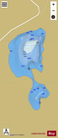 Courhoor Lough depth contour Map - i-Boating App