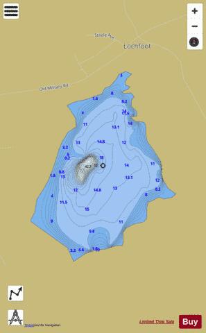 Lochrutton Loch (Nith Basin) depth contour Map - i-Boating App