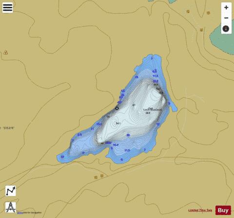 Loch Scaslavat (Lewis) depth contour Map - i-Boating App