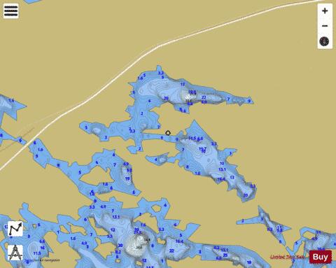 Loch A Bhuird depth contour Map - i-Boating App