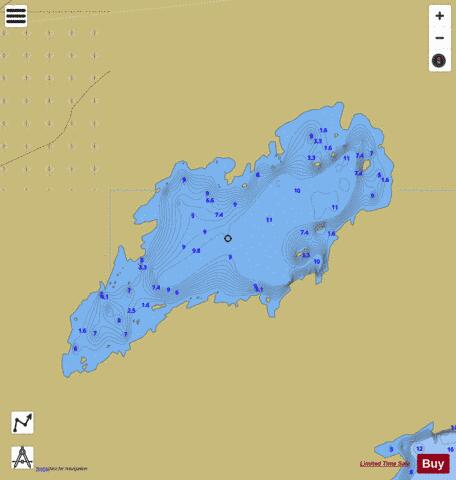 Castle Loch depth contour Map - i-Boating App