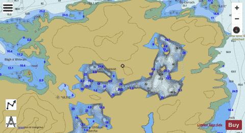 Loch Crogavat depth contour Map - i-Boating App