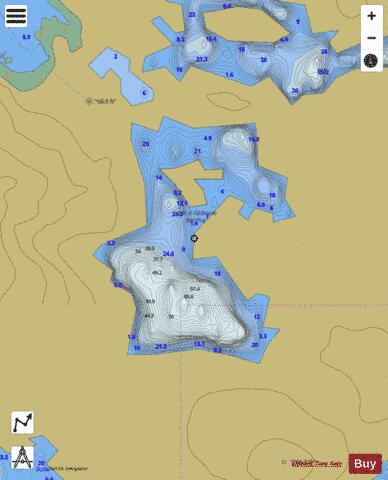 Loch A Ghlinne-Dorcha depth contour Map - i-Boating App