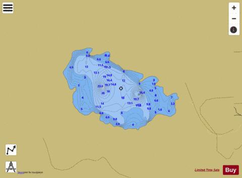 Roer Water (Shetland) depth contour Map - i-Boating App