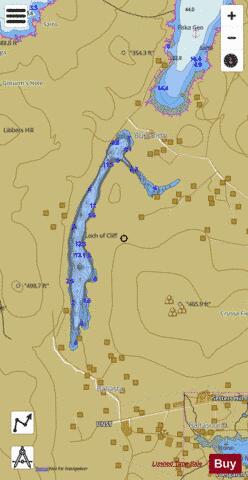 Loch Of Cliff (Shetland) depth contour Map - i-Boating App