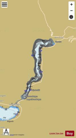 Årdalsvatnet depth contour Map - i-Boating App