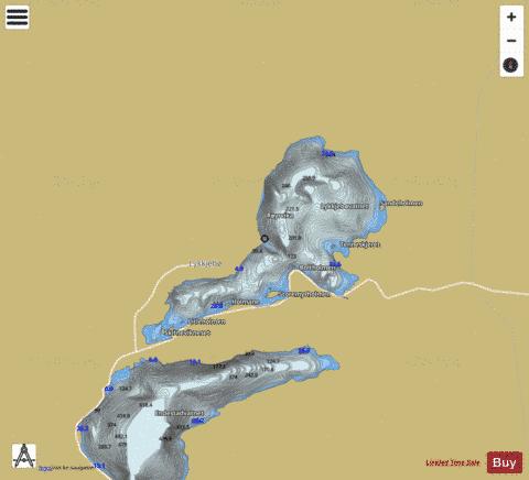Lykkjebøvatnet depth contour Map - i-Boating App