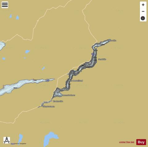 Suldalsvatnet depth contour Map - i-Boating App