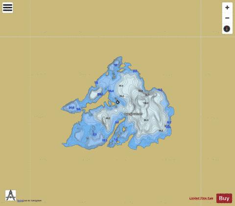 Opesjovatnet depth contour Map - i-Boating App