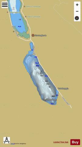 Fitjavatnet depth contour Map - i-Boating App