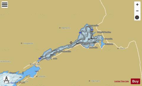 Henangervatnet depth contour Map - i-Boating App