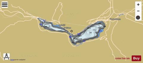 Vangsvatnet depth contour Map - i-Boating App