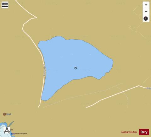 Riskadalsvatnet depth contour Map - i-Boating App