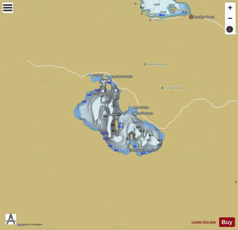 ytre Fisklausvatnet depth contour Map - i-Boating App