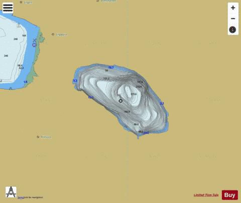 Engabrevatnet depth contour Map - i-Boating App