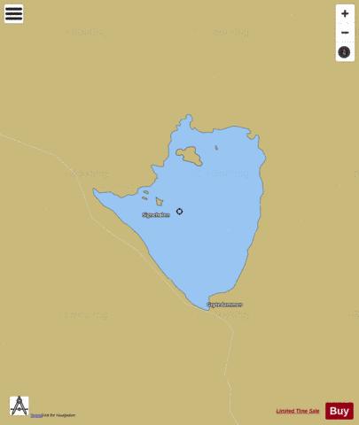 Grytevatn depth contour Map - i-Boating App