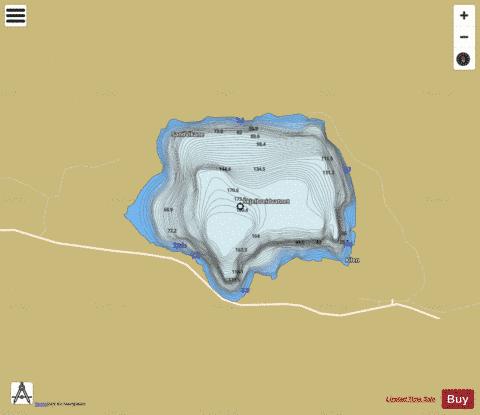 Skjelbreidvatnet depth contour Map - i-Boating App