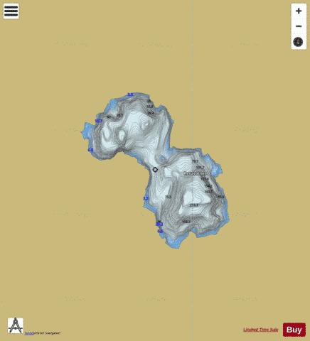 Revavatnet depth contour Map - i-Boating App