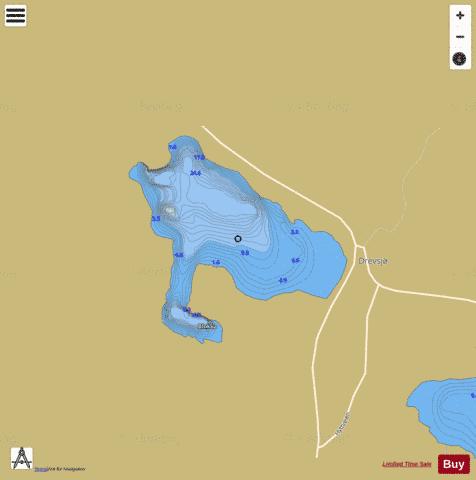 Drevsjøen depth contour Map - i-Boating App