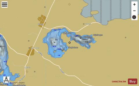 Lilandsvatnet depth contour Map - i-Boating App