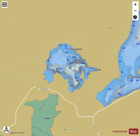 Reppvatnet depth contour Map - i-Boating App