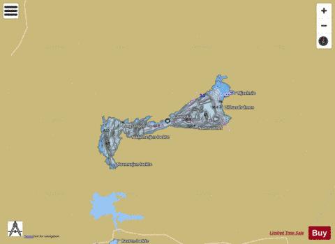 Store Namsvatnet depth contour Map - i-Boating App